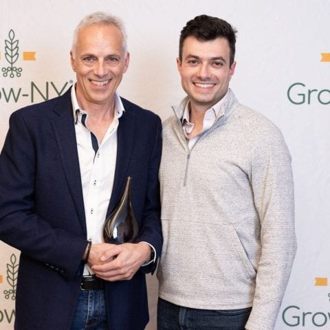 Hypercell Technologies co-founders Bruno and Sam Jactel are pictured after the Peachtree Corners, Georgia startup won the 2023 Grow-NY competition and the $1 million grand prize.