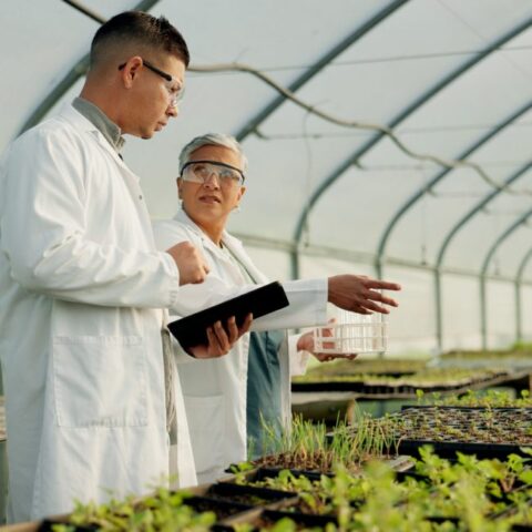 life science tech greenhouse scientists