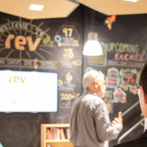 photo of Rev: Ithaca Startup Works with woman in the foreground